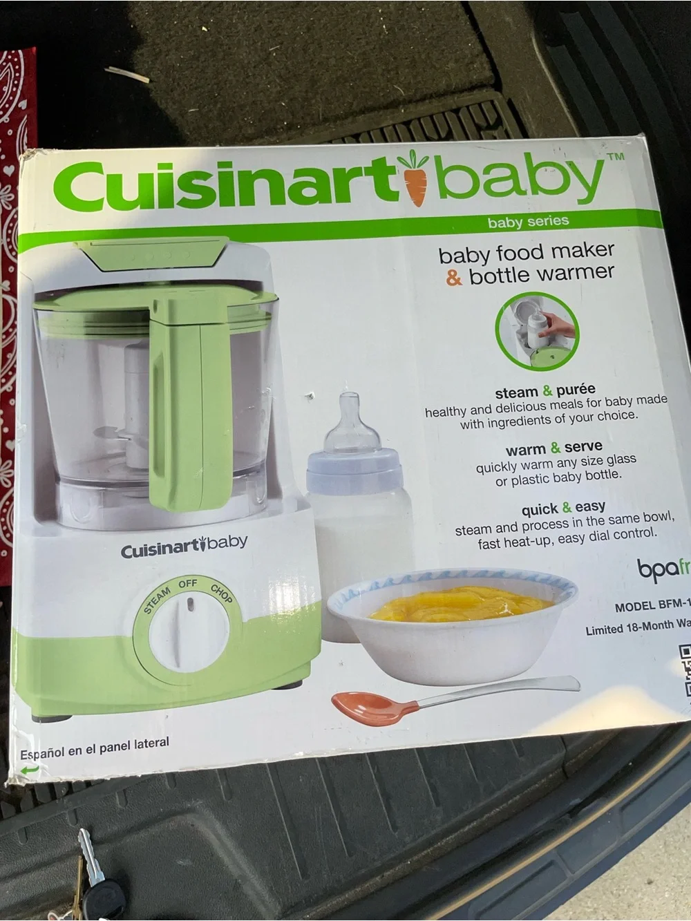 Brand new in box Cuisinart Baby Green & White Baby Food Maker and Bottle Warmer